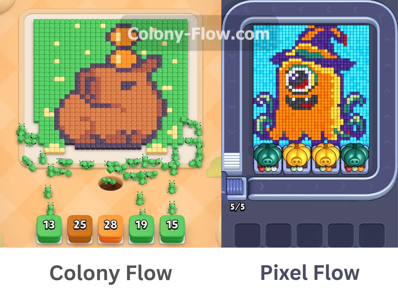 colony flow vs pixel flow